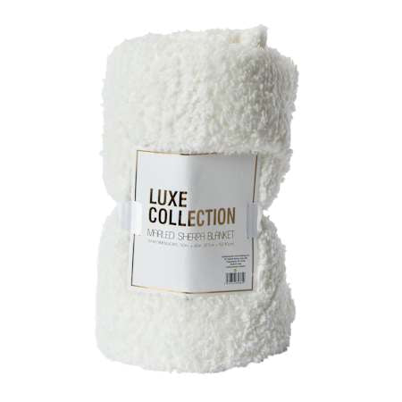 PRE-ORDEN- Marled Sherpa Blanket 50in x 60in TARDA DE 2-4 SEMANAS EN LLEGAR