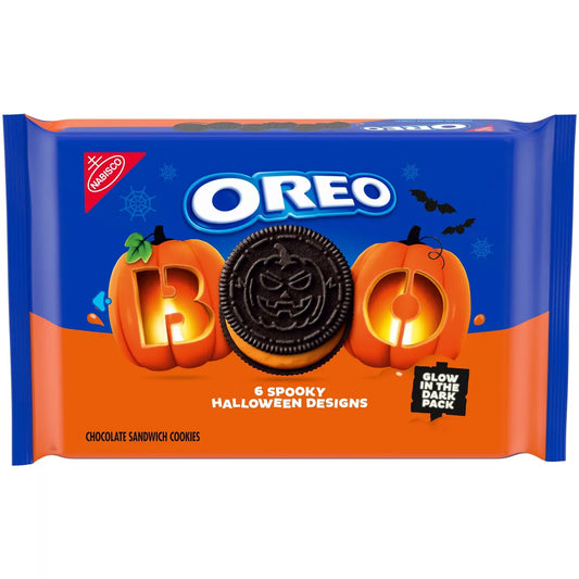 PRE-ORDEN- Oreo Halloween Boo! Orange Crème Cookies Family Size - 18.71oz TARDA DE 2-4 SEMANAS EN LLEGAR
