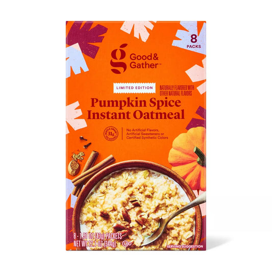 PRE-ORDEN- Pumpkin Spice Naturally Flavored with Other Natural Flavors Instant Oatmeal - 12.1oz TARDA DE 2-4 SEMANAS EN LLEGAR