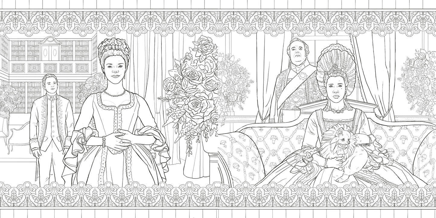 PRE-ORDEN- Queen Charlotte, A Bridgerton Story: The Official Coloring Book TARDA DE 2 A 5 SEMANAS EN LLEGAR