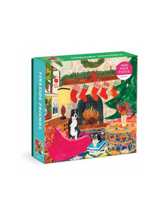 Fireside Friends 1000 Piece Puzzle in Square Box