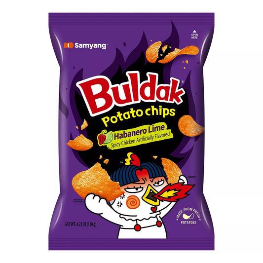 PRE-ORDEN- Samyang Buldak Habanero Lime Potato Chips - 4.23oz TARDA DE 2-4 SEMANAS EN LLEGAR