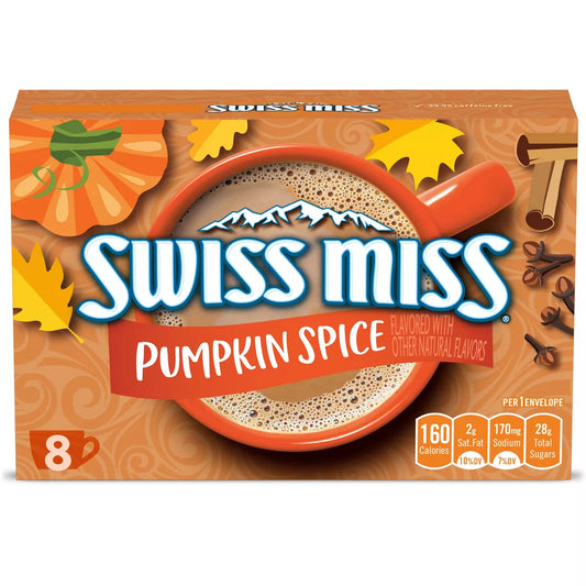 PRE-ORDEN- Swiss Miss Pumpkin Spice Hot Cocoa Mix - 8ct TARDA DE 2-4 SEMANAS EN LLEGAR